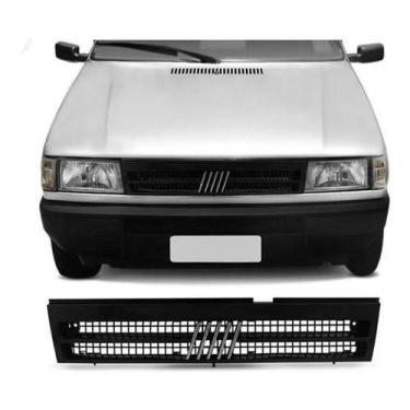 Imagem de Grade Radiador Uno Elba Fiorino Preta + Emblema 1991 A 1999 - 5259374