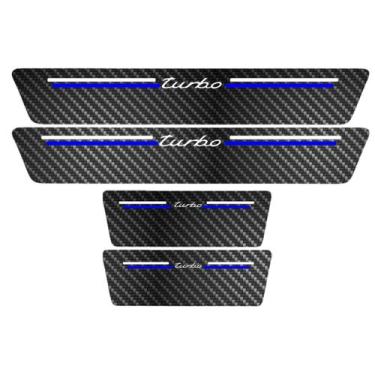 Imagem de Kit Soleira Protetora Porta Premium Blue Carbono  -  Turbo - Jhow Ades