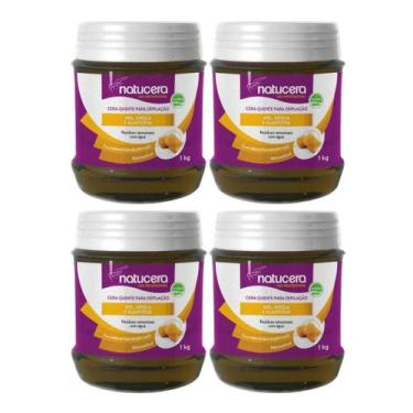 Imagem de Kit C4 Cera Quente Mel Para Depilação 1kg  Natucera - Natucera - Edhir