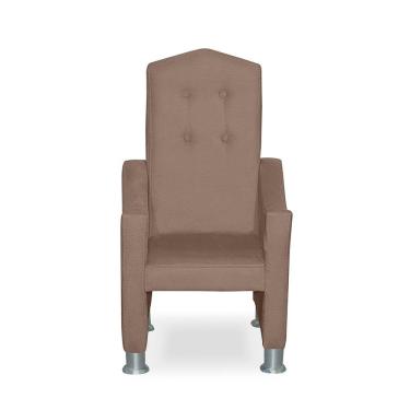 Imagem de Mini Cadeira Poltrona Infantil Troninho Decorativa Suede Cappuccino
