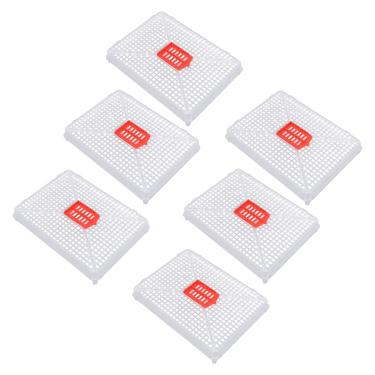 Imagem de 6pcs Plástico Queen -gaiola Ferramenta de Apicultura Caixa de Apicultura Com Design Quadrado de Fivela para Enxames Artificiais, Introdução de Rainhas