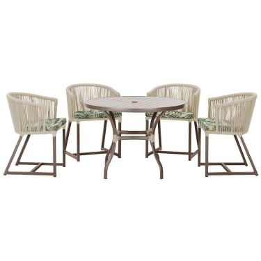 Imagem de Mesa Com 4 Cadeiras E Noronha Estofado 5 Trama Original Rami