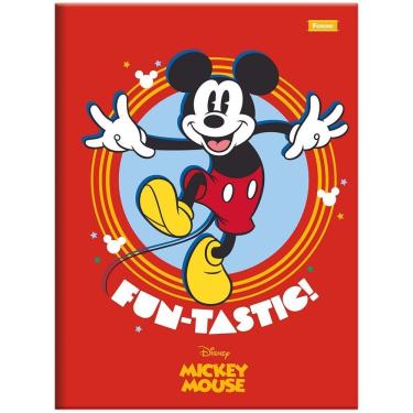 Imagem de Caderno Brochura Capa Dura Universitário Disney Mickey Mouse 80 Folhas Foroni Vermelho