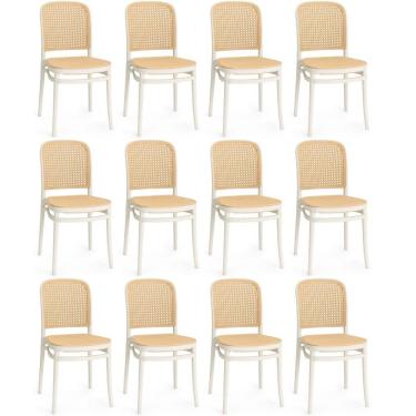 Imagem de Kit 12 Cadeiras De Jantar Roma Para Sala E Cozinha - Branco