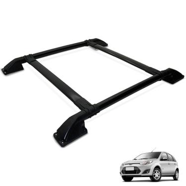 Imagem de Rack De Teto Bagageiro Fiesta Hatch 2003 A 2011 Tubolar Preto