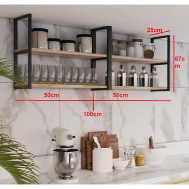 Imagem de kit prateleira industrial Planejado 100cm - Dylon moveis