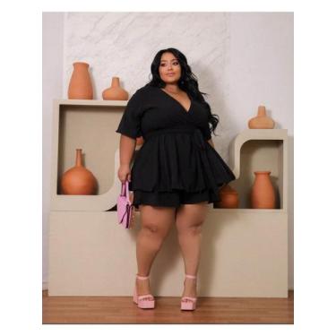 Imagem de Macaquinho Feminino Plus size Tamanho Grande Moda Blogueira - Efraim M