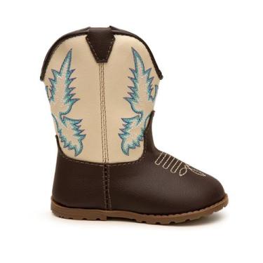 Imagem de Botinha Texana Infantil Sapatinho Bebê Menino Menina Cano Médio - Ubun