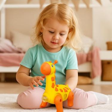 Imagem de Girafa Dançante Infantil com Luzes e Música – Brinquedo Interativo Robô para Bebês e Crianças