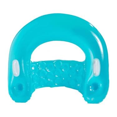 Imagem de Almencla Boias Infláveis para Piscina para Adultos com Porta-copos em PVC, Cadeira Inflável Confortável para Adultos para Festa Na Piscina E Natação Ao Ar Livr, Azul