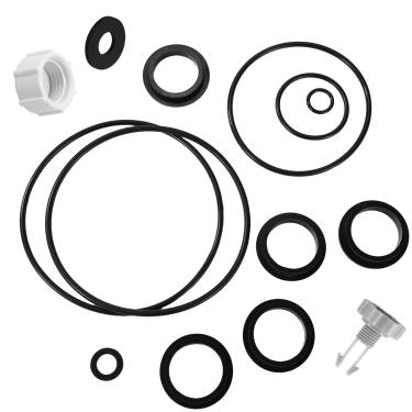 Imagem de 14un Conjunto de Substituição Filtro de Areia Compatível com Intex Krystal Clear Bomba Filtro Areia, Inclui 1 Válvula Libertação Ar 11 Anéis Vedação 1 Tampa Válvula Drenagem com Anel Vedação