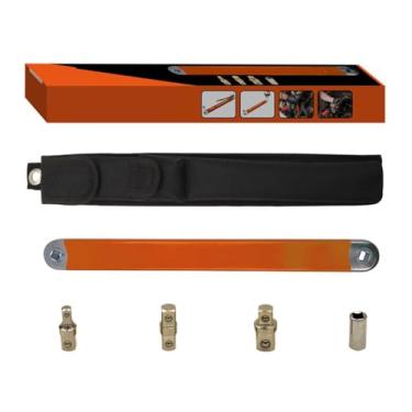 Imagem de Conjunto de chaves de extensão offset 3/8 Ratchet multifuncional Longo Laranja de aço carbono universal de alto carbono para reparo automotivo e projetos de bricolage