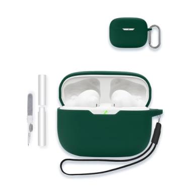 Imagem de Capa para JBL Vibe Beam 2 - Fones de ouvido com cancelamento de ruído sem fio verdadeiro, protetor de silicone macio, portátil, resistente a arranhões, com kit de limpeza, mosquetão e cordão para JBL