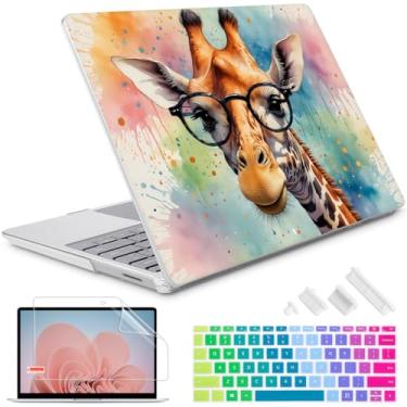 Imagem de Lepeoac Capa para laptop Microsoft Surface de 13,5 polegadas 5/4/3 com apoio de palma de metal APENAS modelos versão 2019-2022: 1868/1951, capa rígida de plástico com capa de teclado e protetor de