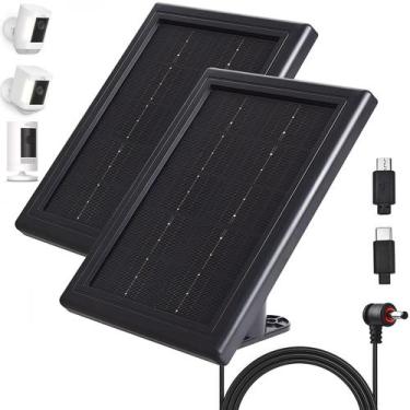 Imagem de Carregador de painel solar BOBUY para câmeras de anel de 5V com cabo d
