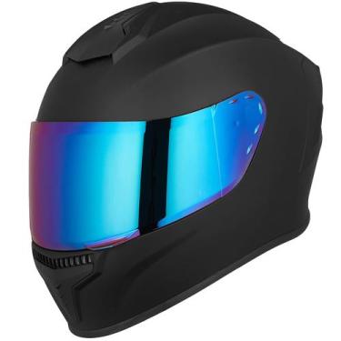 Imagem de Capacete de motocicleta Auboa Full Face MD-813 Matte Black DOT
