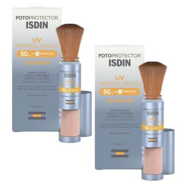 Imagem de Kit 2 Protetor Solar em Pó Isdin UV Mineral Brush FPS 50 On The Go 2g
