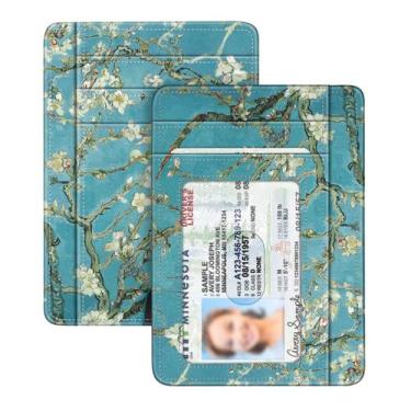 Imagem de Carteira Fintie Slim com bloqueio RFID minimalista para homens e mulhe