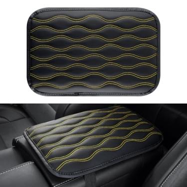 Imagem de Amiss Almofada de console central automotiva, capa de caixa de assento universal à prova d'água, acessórios para interior de carro, protetor de couro para apoio de braço automotivo para a maioria dos