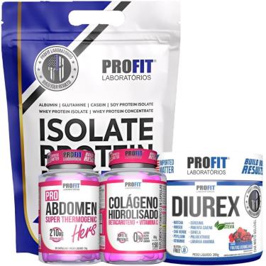 Imagem de WHEY 1,8KG l TERMOGÊNICO PRO ABDOMEN HERS 60 CAPS l COLÁGENO 150 CAPS l DIUREX DETOX 200G l PROFIT-Unissex