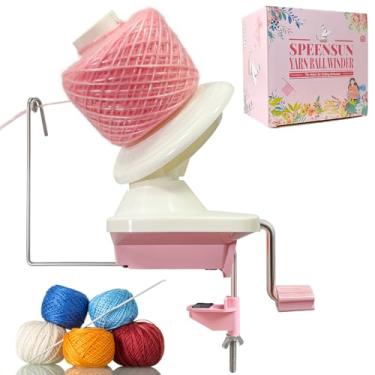 Imagem de SPEENSUN Enrolador de fios, enrolador de bolas de fio, enrolador de bolo de fio eficiente fácil de instalar faz bolo de fio de 99 g, enrolador de fio ABS resistente para crochê com baixo ruído, para