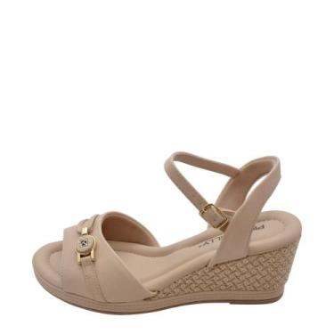 Imagem de Sandália Feminina Piccadilly Anabela REF: 408243 NAPA-NAPA STRETCH, Br