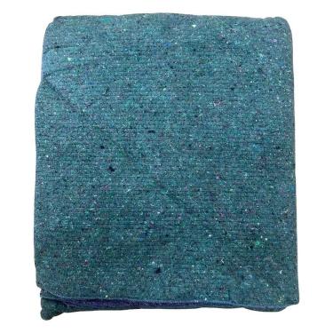 Imagem de Cobertor Casal Base Carpete Maciez Doação Mudanças Transportes Verde