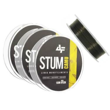 Imagem de Kit 3 Linhas Monofilamento Albatroz Stum 0,23mm 9,2lb/4,2kg (300 Metro