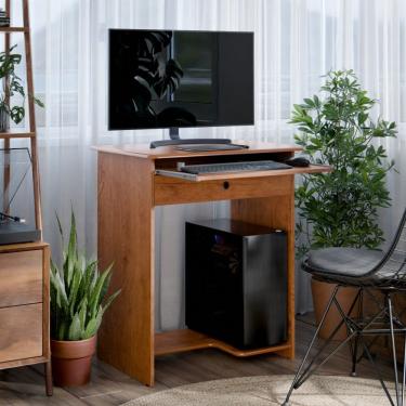 Imagem de Mesa de Computador Escrivaninha Prática com Gaveta 6765 Freijó EJ Móveis