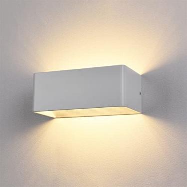 Imagem de Aplique de parede europeu 6W8W12W - aplique de parede de alumínio quadrado LED moderno projetor interior para casa compatível com g Roomoom mesa de cabeceira decoração do quarto das crianças