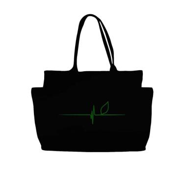 Imagem de Ecobag grande big GG algodão ecológico sustentável bolsa cru ou preto ecobags escola necessaire presente natal amigo ocu