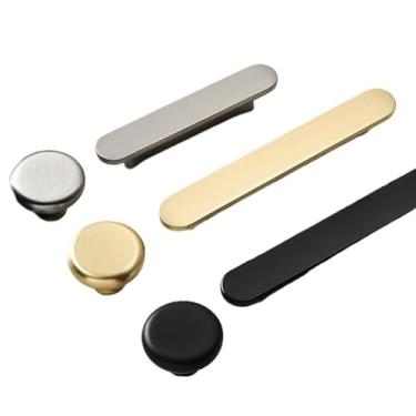 Imagem de CXYFQUUK Puxadores de armazenamento de armário de cozinha cômodos de porta dourados puxadores de gaveta de armário de armário puxadores de móveis ferragens 2 peças (prata-96 mm)