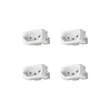 Imagem de Kit 4 Módulos Tomada 20A S401110 Branco Lunare Up Schneider