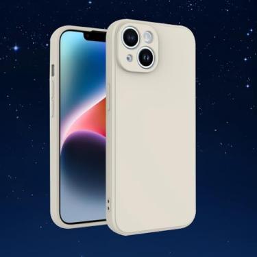 Imagem de Capa protetora de TPU fina e leve e macia com recursos à prova de choque e resistente a arranhões para smartphones (branco, iPhone14)