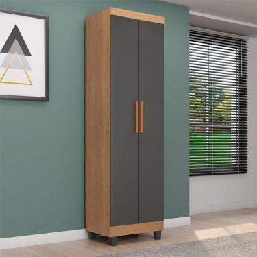 Imagem de Armário Multiuso Ambiente Lite Nature Cinza - Móveis Leão