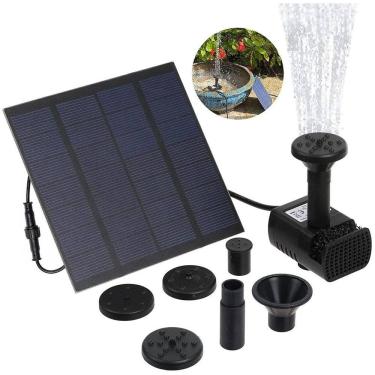 Imagem de Fonte De Água Solar Chafariz Lagos Jardim Pássaros Jato Alto