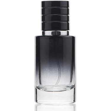 Imagem de Sndperiexam 1 atomizador de perfume preto gradiente, 30 ml, frasco de spray pequeno de vidro portátil de alta qualidade, mini recipientes descartáveis de cosméticos para viagem ao ar livre