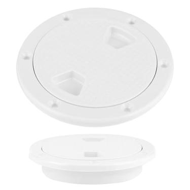 Imagem de AUNMAS 4 Polegada Placa de Deck Abs Branco Tampa da Escotilha de Inspeção Marinha Antiderrapante Fácil Instalação para Barcos e Iates