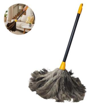 Imagem de Espanador de pó penas avestruz praticidade para faxina 40cm - Dasshaus