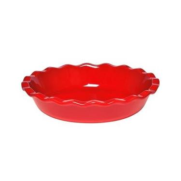 Imagem de Travessa Redonda com Borda Emile Henry em Cerâmica 26x26 cm - Vermelha