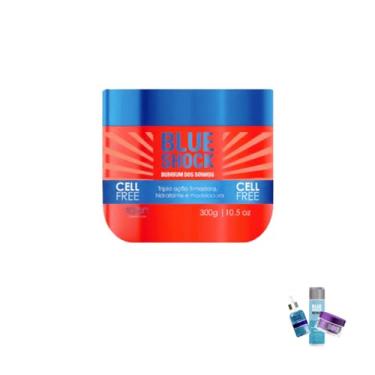 Imagem de Kit Blue Shock Tazin Cosméticos, Conjunto de Cuidados Pessoais, Hidratação Intensa, Creme Hidratante, Shampoo Reparador e Kit Glow, Loção, Para Pele Normal, 1 Conjunto