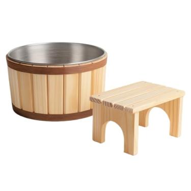 Imagem de Kit Spa de Pés com Banco de Madeira – Bacia para Pedicure, Confortável para Relaxamento Doméstico