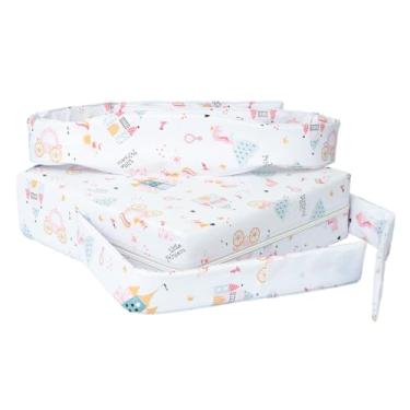 Imagem de Almofada Assento de Elevação Portátil Bebê e Infantil Impermeável com Cinto de Segurança Rosa Princess