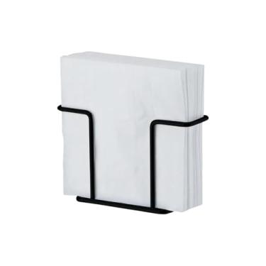 Imagem de Porta Guardanapos de Aço Carbono, Suporte para Guardanapos Resistente, Fácil de Limpar, Organizador de Mesa, Preto