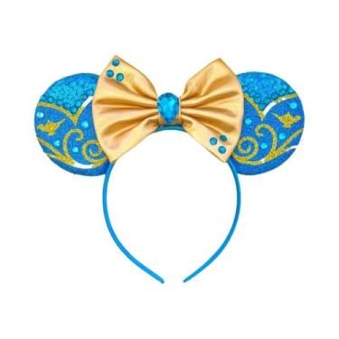 Imagem de Tiara De Orelhas Mickey Minnie Com Laços De Lantejoulas Acessórios De 
