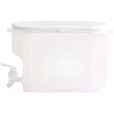 Imagem de Suqueira Plastica Com Tampa E Filtro Para Geladeira Com Torneira Capacidade 3,0L Para Agua Saborizada(Sem filtro)