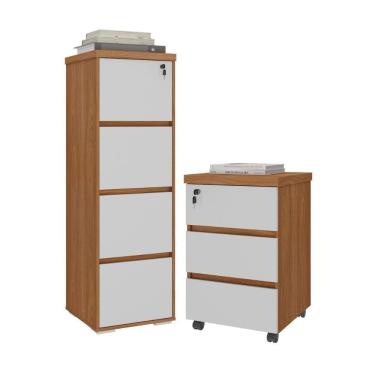 Imagem de Arquivo E Gaveteiro 3 Gavetas Conde Freijó Branco