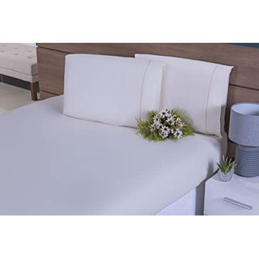 Imagem de Jogo Lençol 3 Peças Cama King 220x200x50 100% Algodão 200 Fios Ponto Palito (Palha)