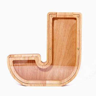 Imagem de Porquinho das Letras do Alfabeto Inglês com Vinte e Seis - Caixa de Economia Moedas Madeira Personalizada 26 Autocolante