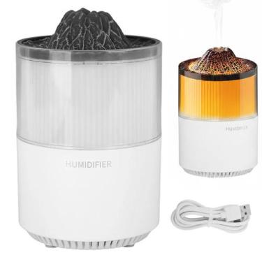 Imagem de Umidificador Luminaria Vulcao Climatizador Purificador Aromaterapia Di